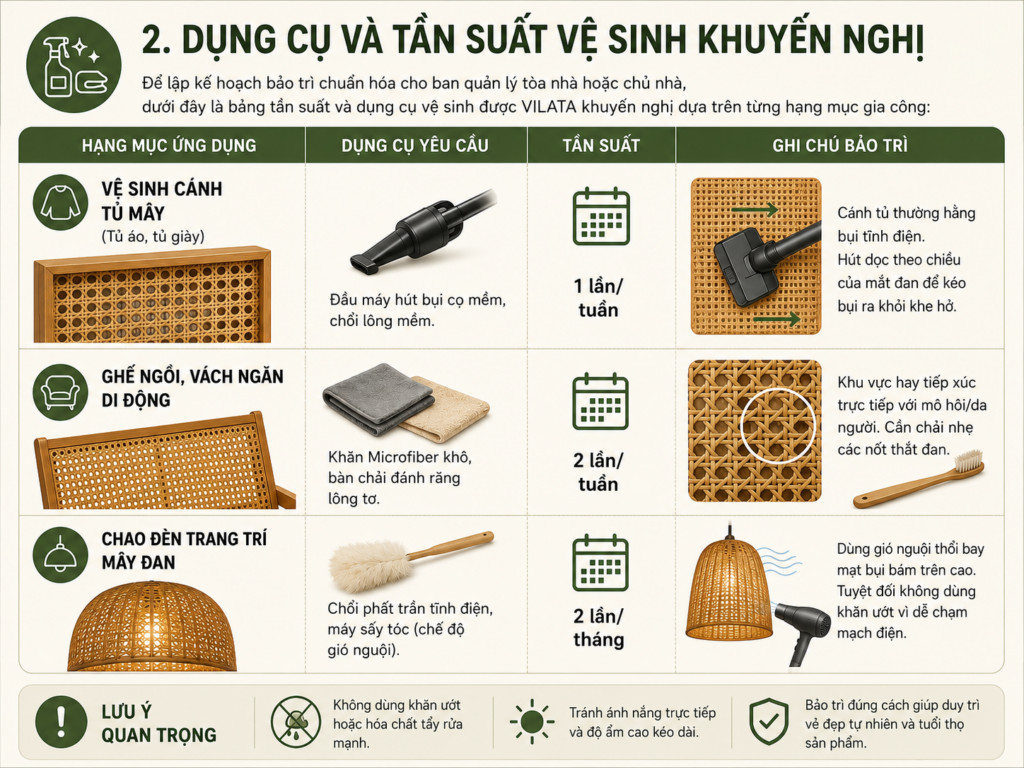 Vilata khuyến nghị cách vệ sinh mây phù hợp