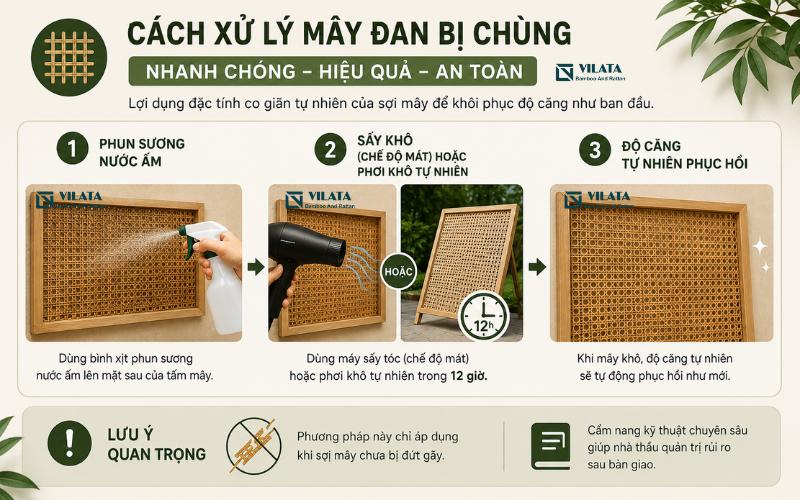 Cách xử lý mây đan bị chùng