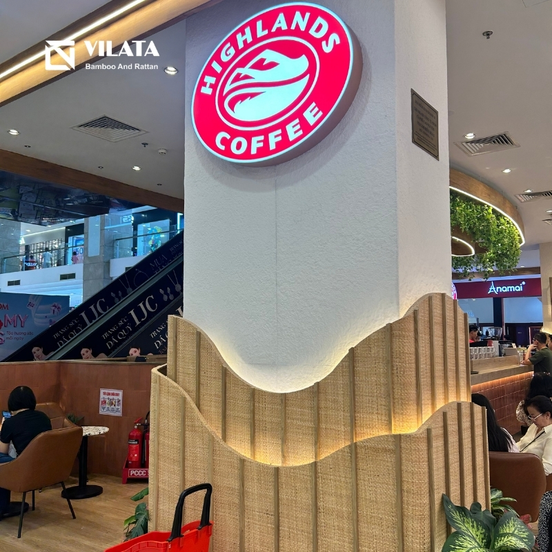VILATA đã cung cấp Mây đan khít Highland Coffee