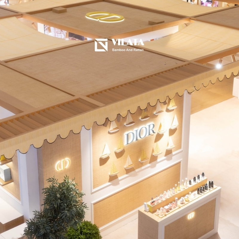 Vilata cung cấp raffia Wallpaper cho sự kiện DIOR Summer 2026