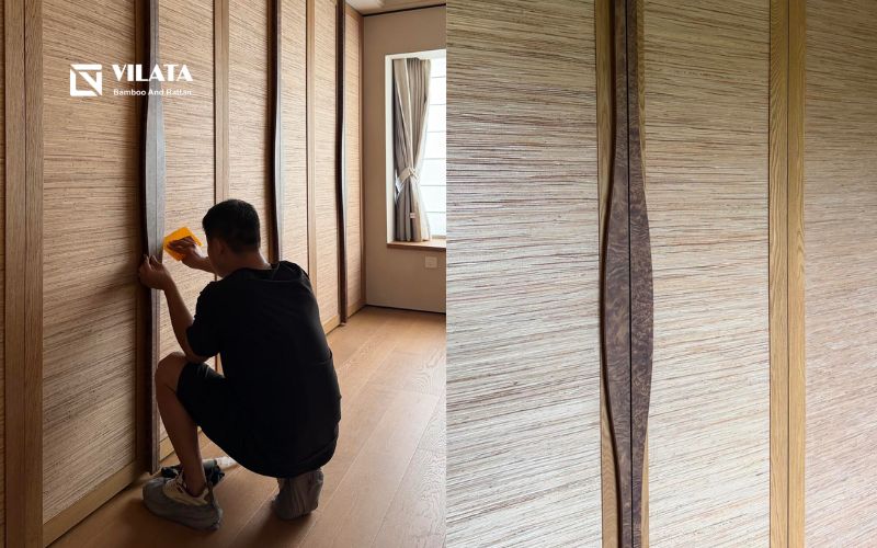 Kỹ thuật thi công Grasscloth không lộ mí nối