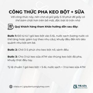 Công thức pha keo thi công giấy dán tường 