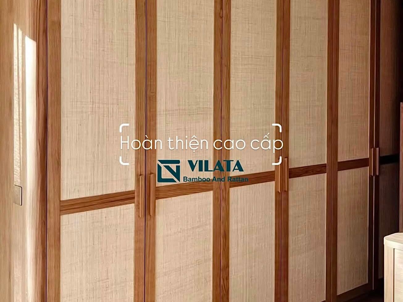 Vải linen decor mặt tủ
