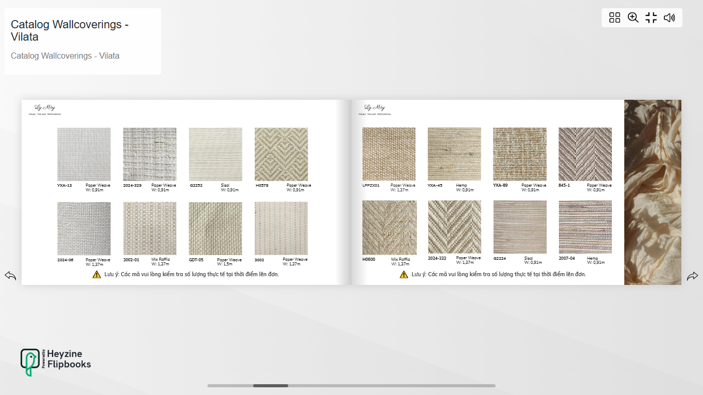 Vải dán tường Linen Vilata