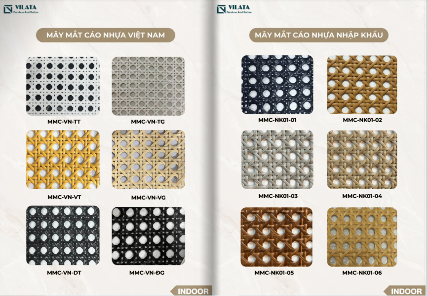 Catalog Mây mắt cáo nhựa tại Vilata